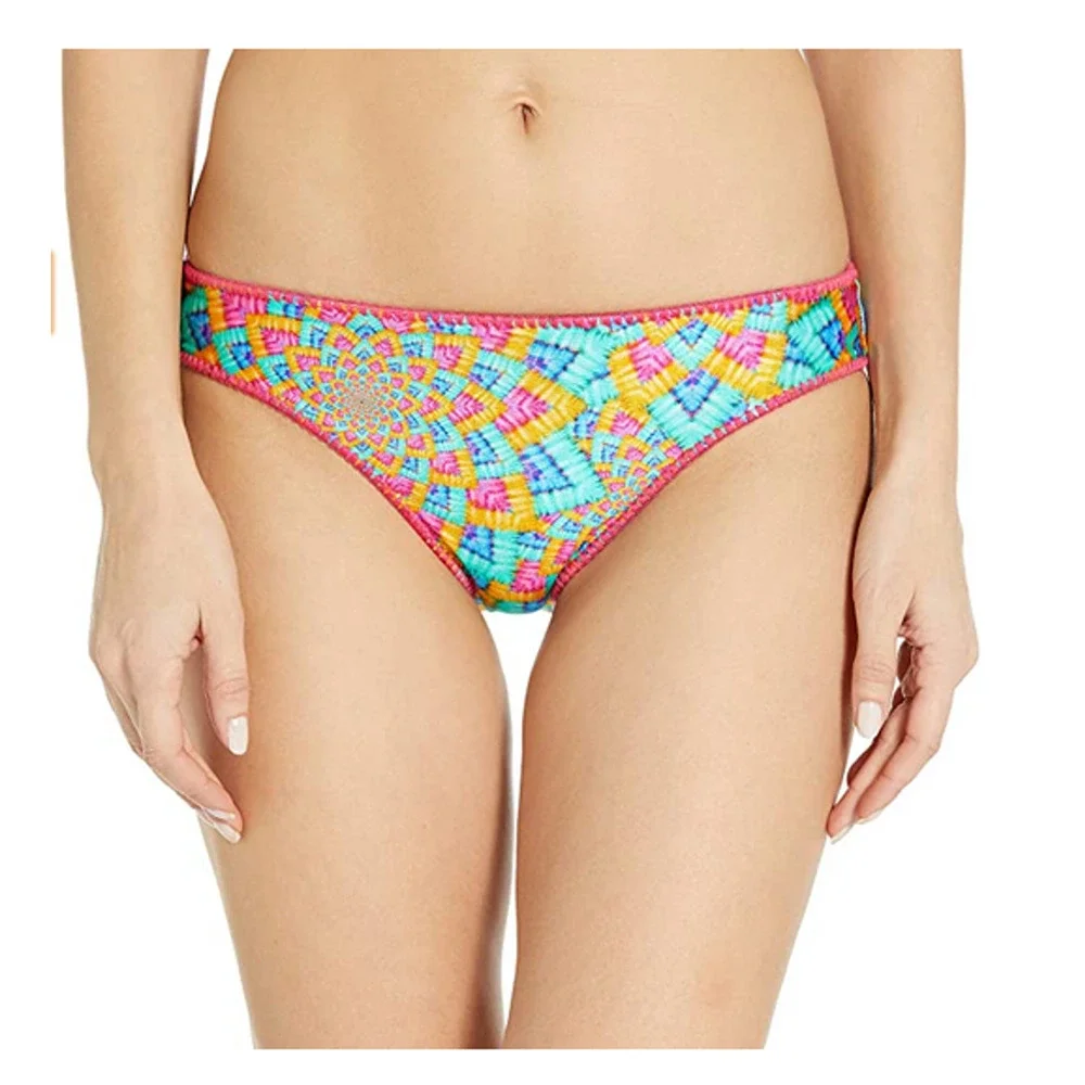 Luli Fama Star Girl Stitched Around Reversible Full Bikini Multi Size XS